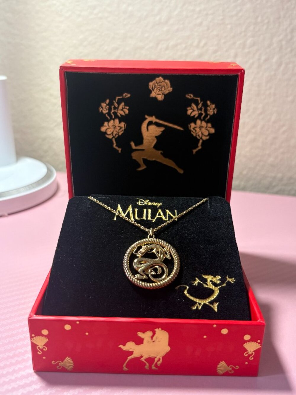 Mushu Medallion (Gold) Necklace - Disney's Mulan - Disney X RockLove